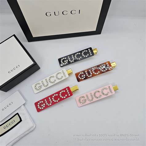 กิ๊บติดผม gucci|กิ๊บติดผม 'GUCCI' hair clip with crystals.